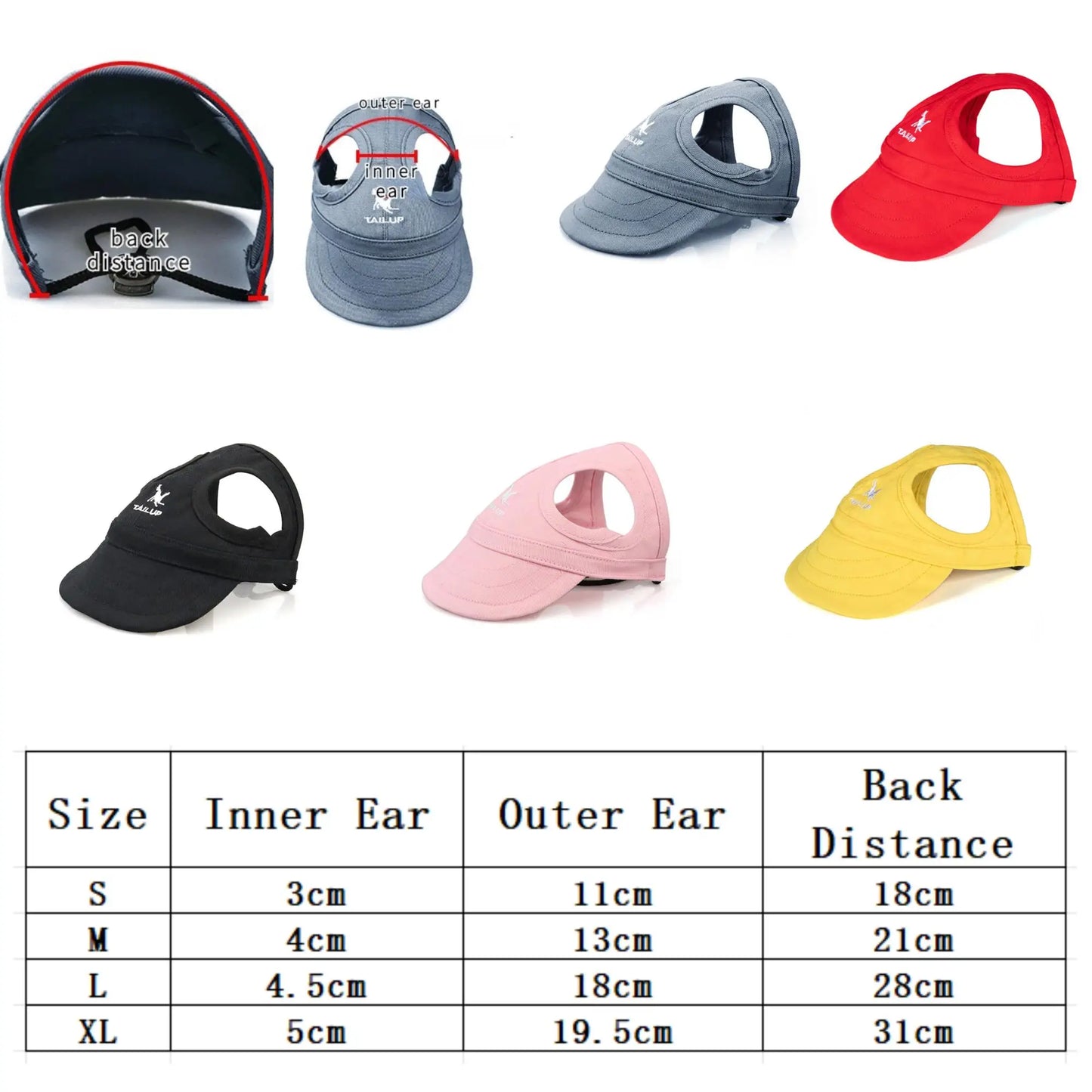 Adjustable Pet Dog Travel Cute Baseball Hat Sun Cap Visor Hat with Ear Holes Outdoor Sport Pet Supplies